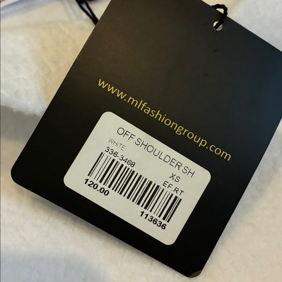 Stateside Polar Fleece Off the Shoulder Sweatshirt white super soft xs oversized - Picture 3 of 8